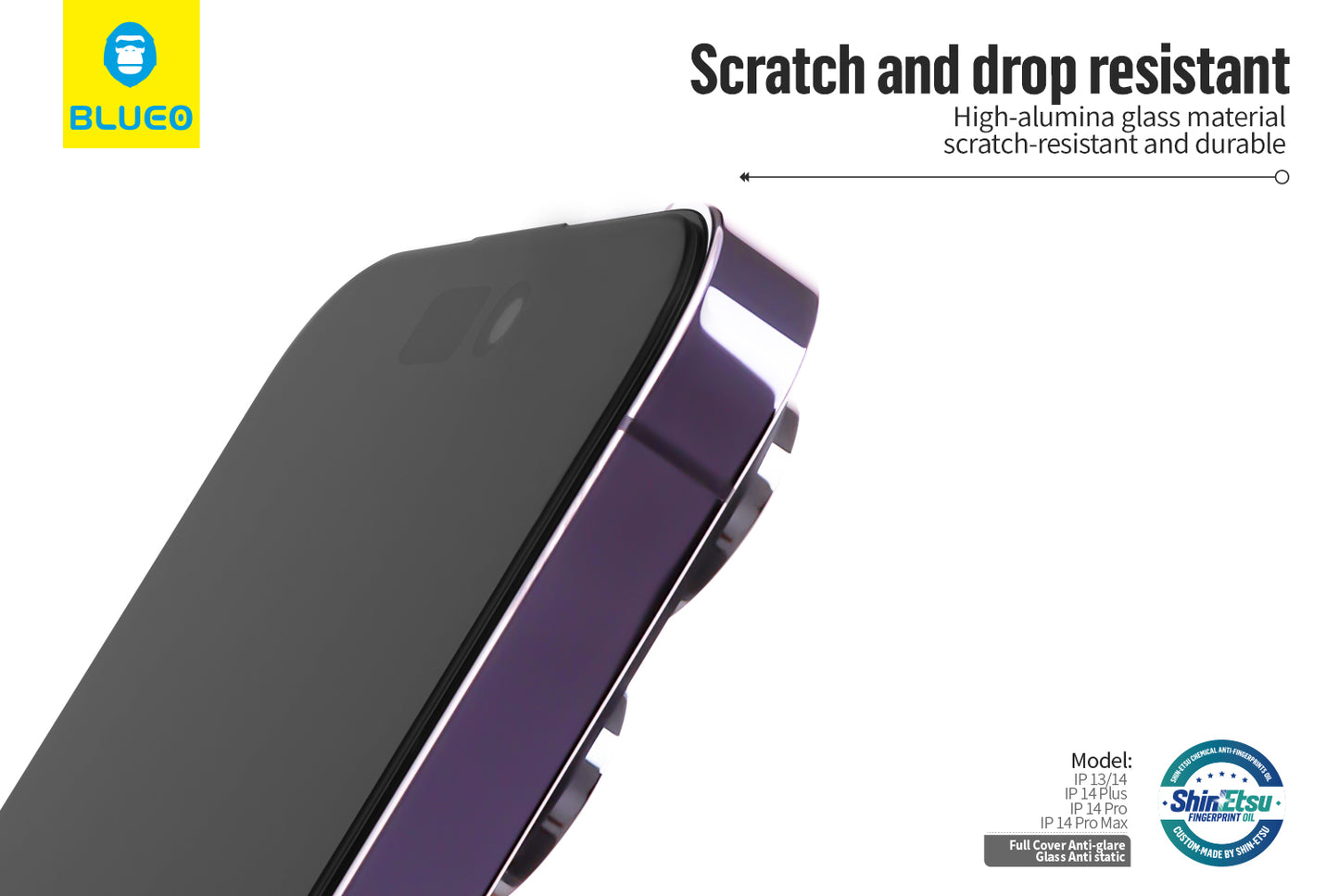 BLUEO Anti-Glare Matte Tempered Glass for iPhone