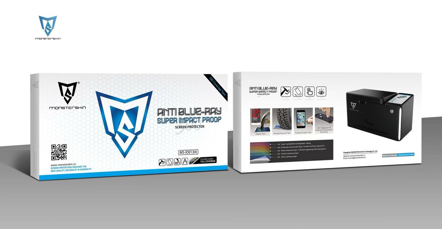 MONSTER Anti Blue-Ray Super Impact Drop Full Coverage Screen Protector