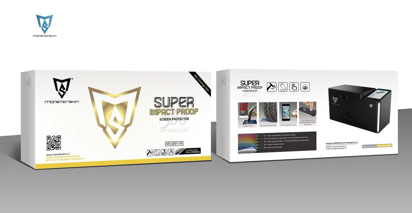 MONSTER Super Impact Drop Full Coverage Clear Screen Protector
