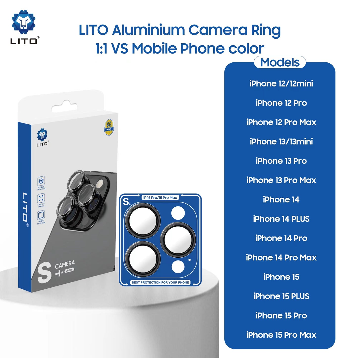 LITO Aluminium Camera Ring for iPhone