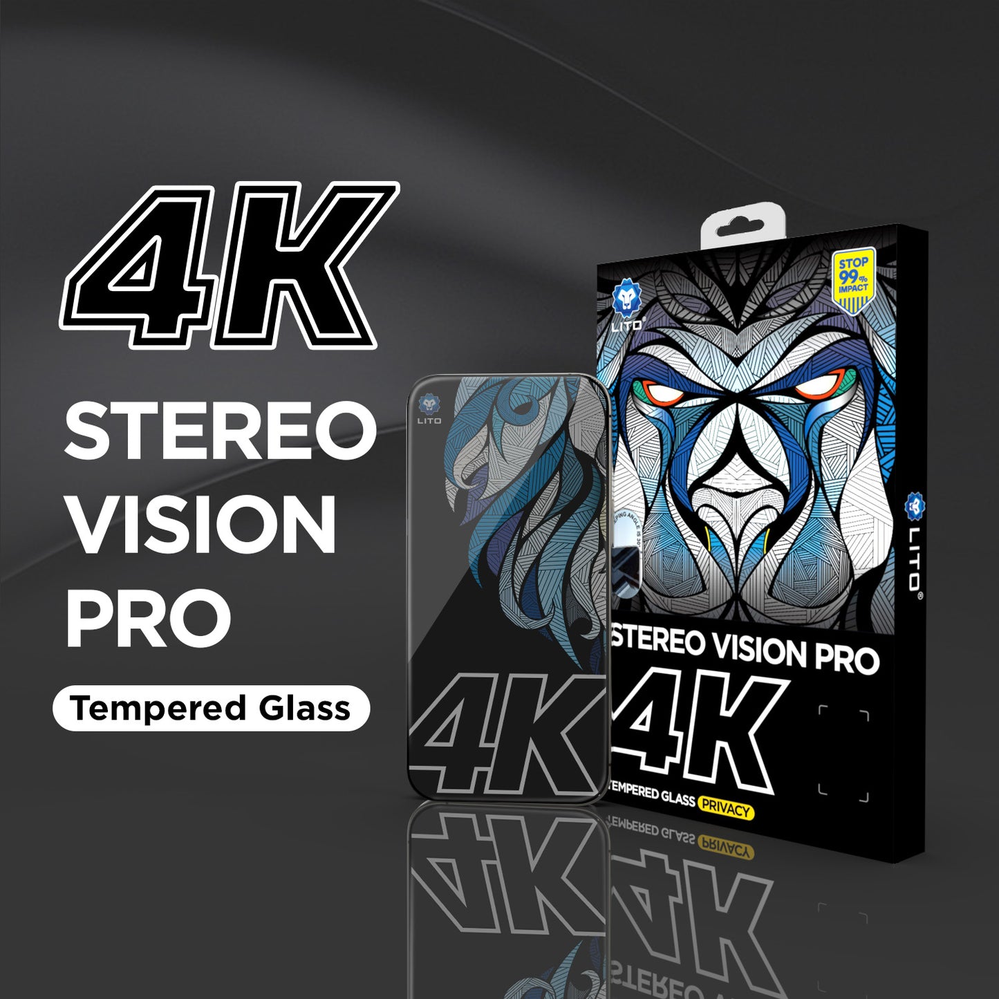 LITO D+Max 4K Stereo Vision Pro Privacy Tempered Glass