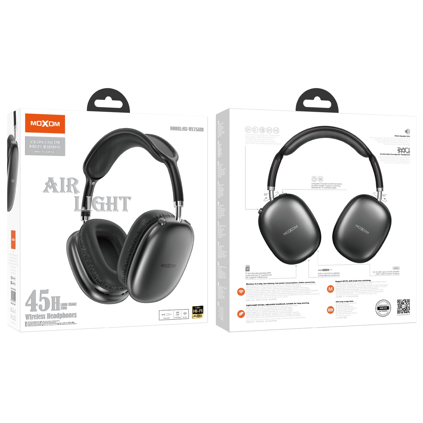 MOXOM MX-WL75 Air Wireless Headphone