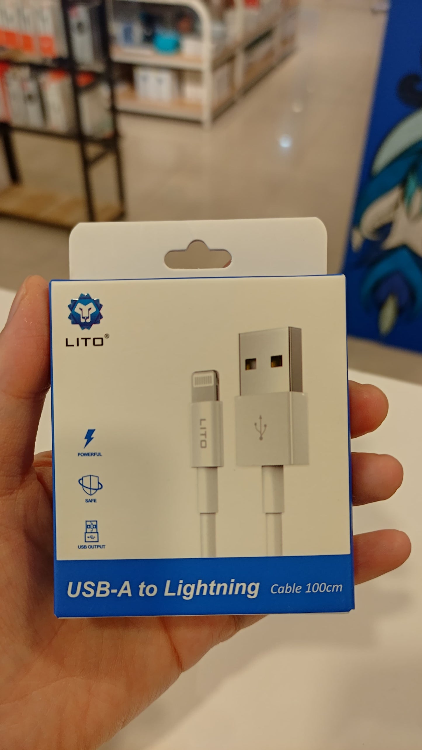 LITO USB A to Lightning Cable 1M