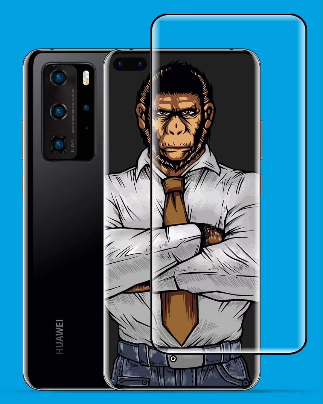 BLUEO Full AB Glue 3D Curved Silk Tempered Glass For Vivo