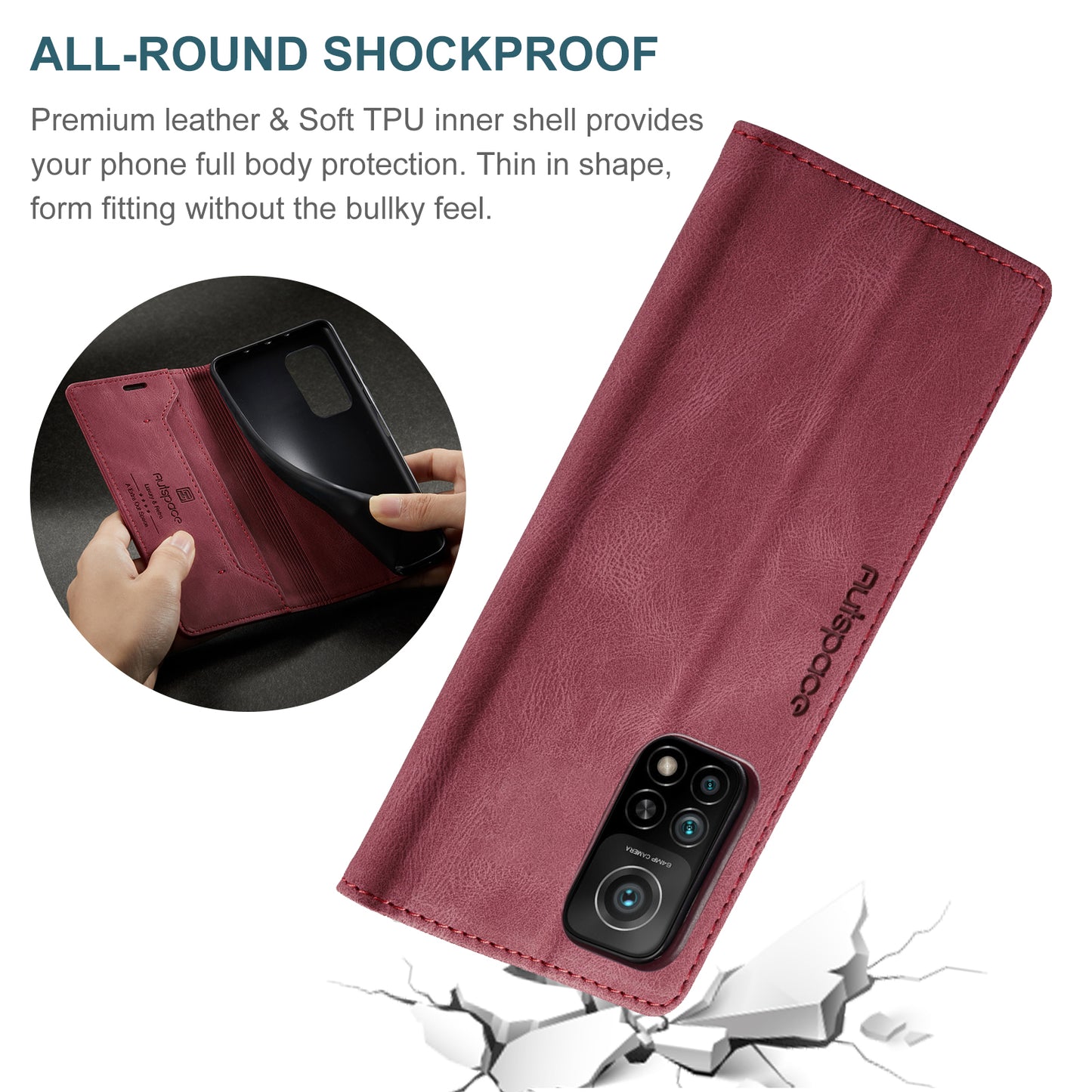AutoSpace Wallet Leather Case for Xiaomi/Redmi