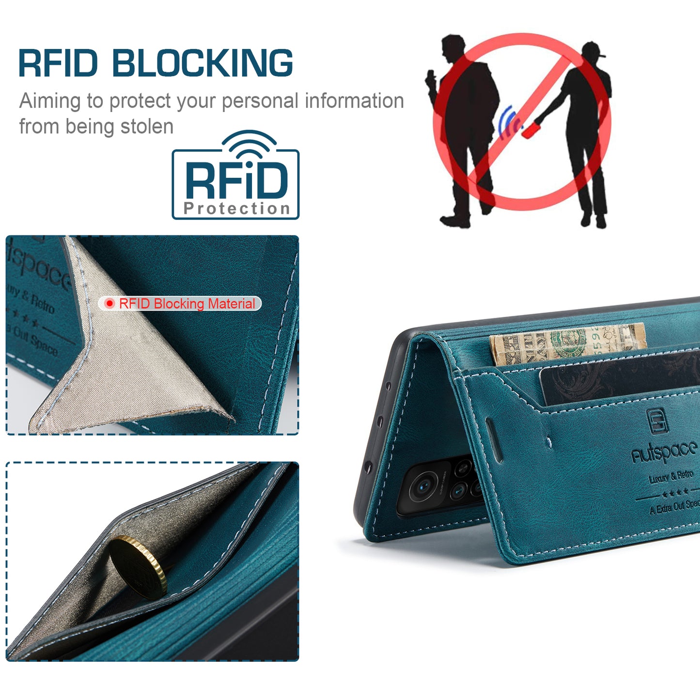 AutoSpace Wallet Leather Case for Xiaomi/Redmi