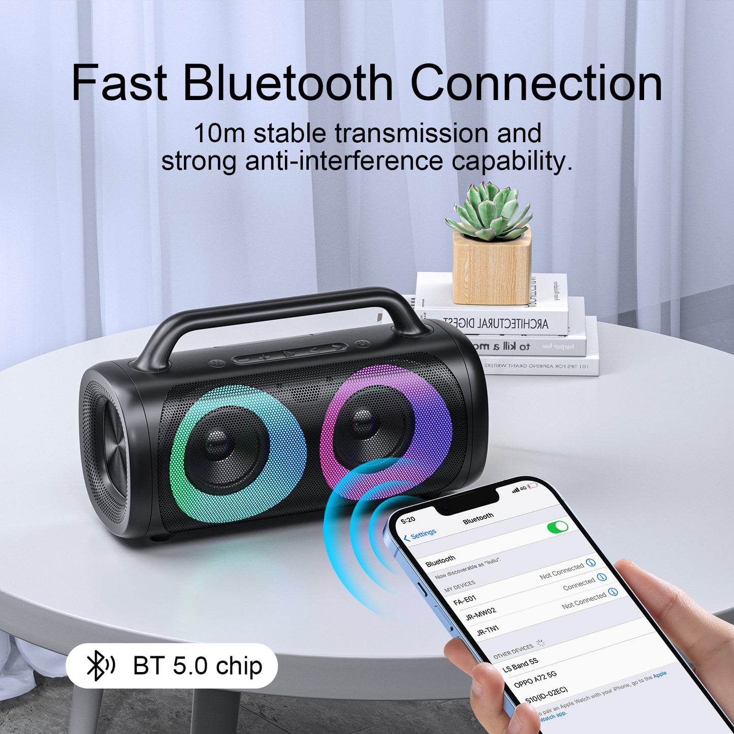 JOYROOM JR-MW02 40W Bluetooth Wireless Speaker with RGB lights