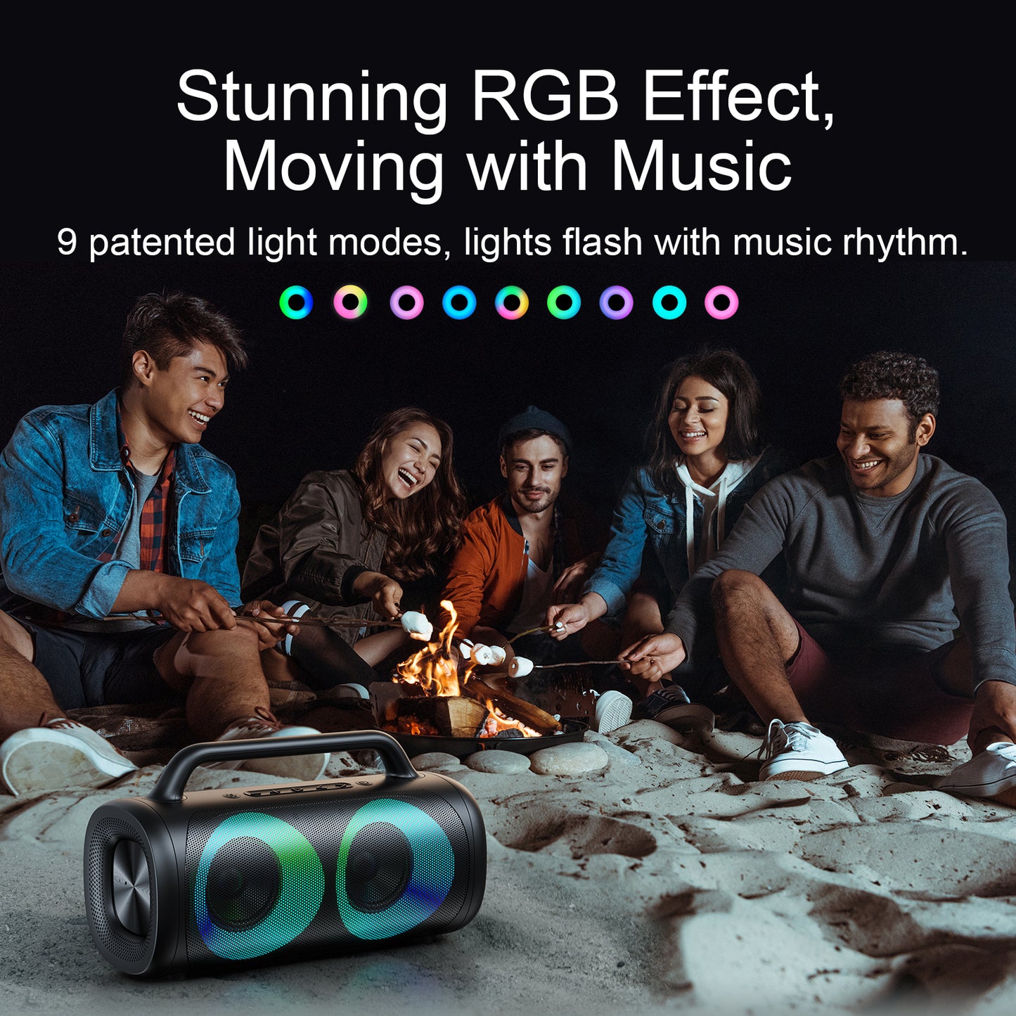 JOYROOM JR-MW02 40W Bluetooth Wireless Speaker with RGB lights