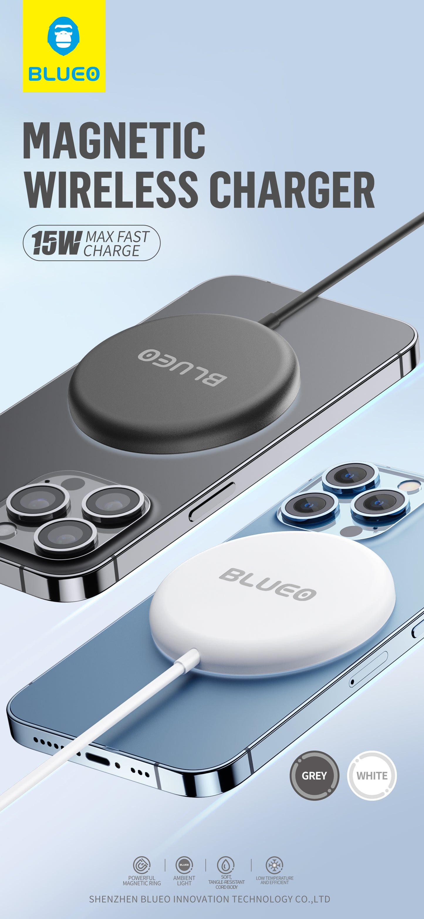 BlueO Magnetic Wireless Charger
