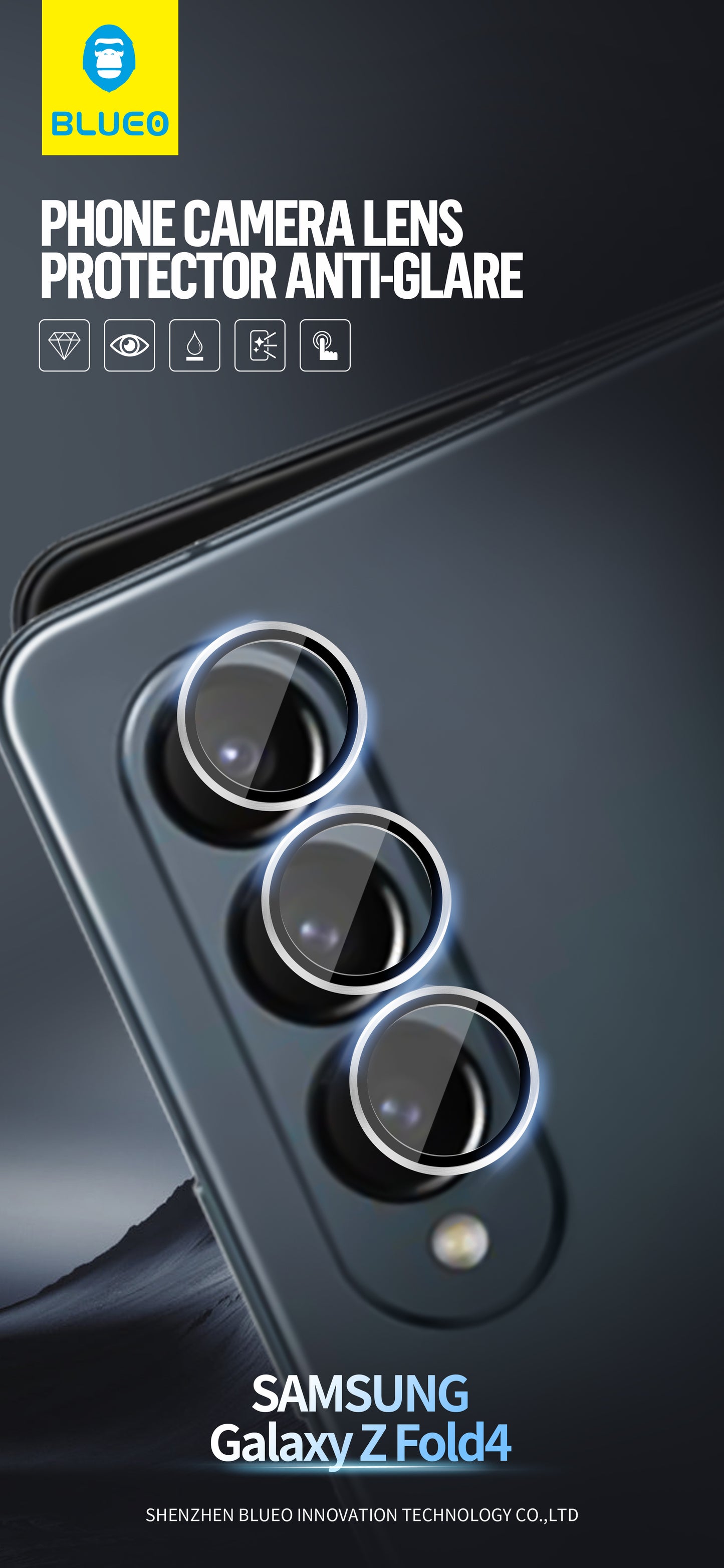 BLUEO Armor Phone Camera Lens Protector for Samsung