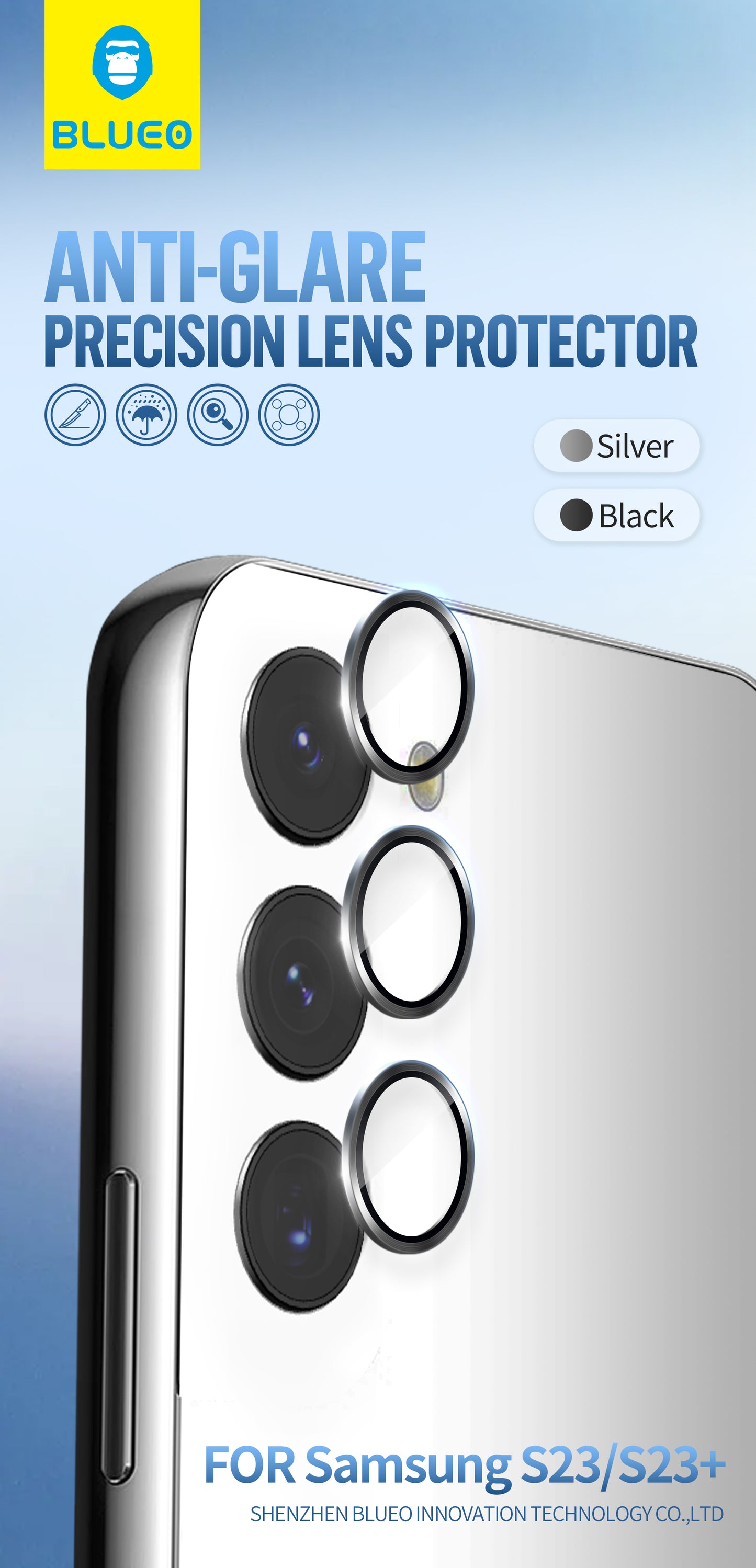 BLUEO Armor Phone Camera Lens Protector for Samsung