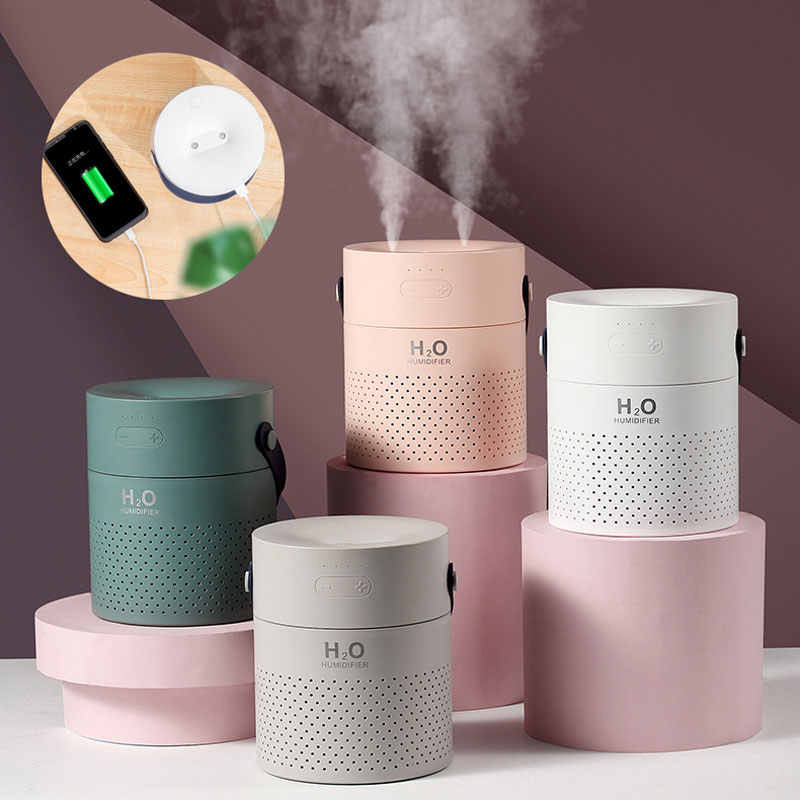 TOTU GXZ-J628 Dual Spray Humidifier USB Power Bank with Colorful Lights