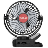 Yoobao F8 8000mAh Strong Wind Rechargeable Desktop Clip Fan with Power Bank and LED Light