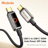 MCDODO 100W auto-off Type C to Type C Cable