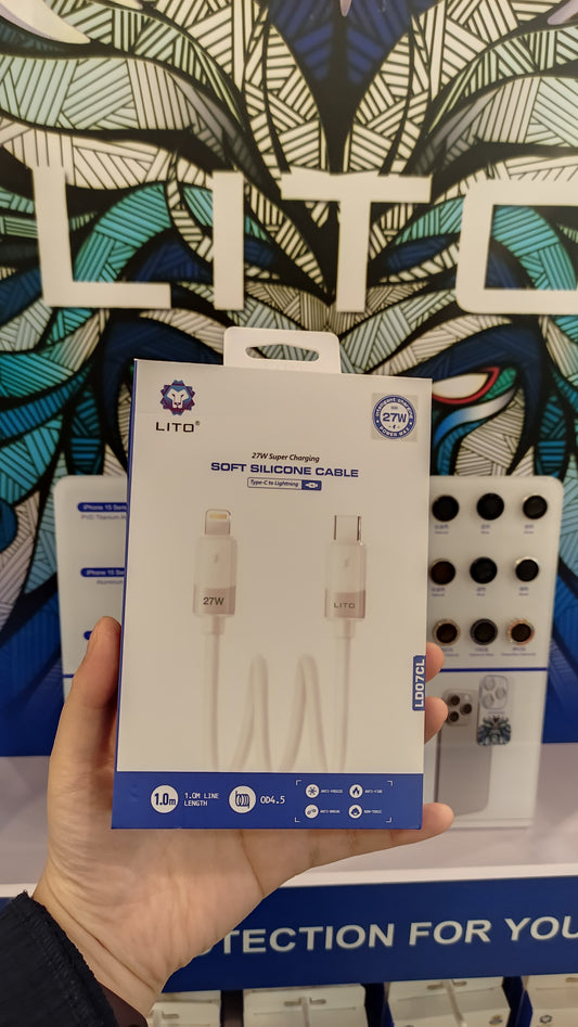 LITO Fast USB C to Lightning Cable Liquid Silicone 1M