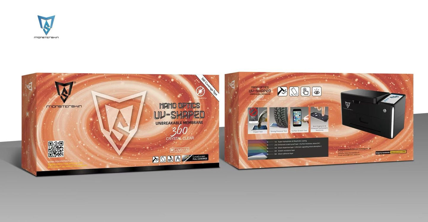 MONSTER Nano Optics UV-Shaped Clear Full Coverage Screen Protector