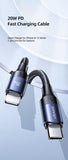 USAMS US-SJ523  Type C to Lightning 20W PD Fast Charging & Data Cable (3M)