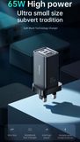 MCDODO 65W Gan Fast Chargers 3 Port Usb A Usb-C Charger Gan Technology Fast Charger Uk Pd Gan Wall Charger