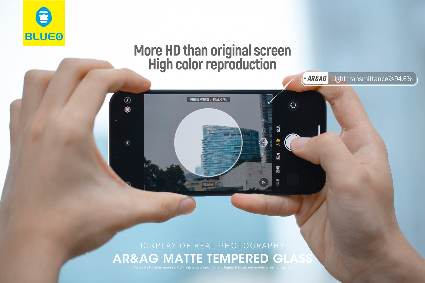 BlueO AR&AG Matte Glass with Applicator