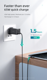 MCDODO 65W Gan Fast Chargers 3 Port Usb A Usb-C Charger Gan Technology Fast Charger Uk Pd Gan Wall Charger