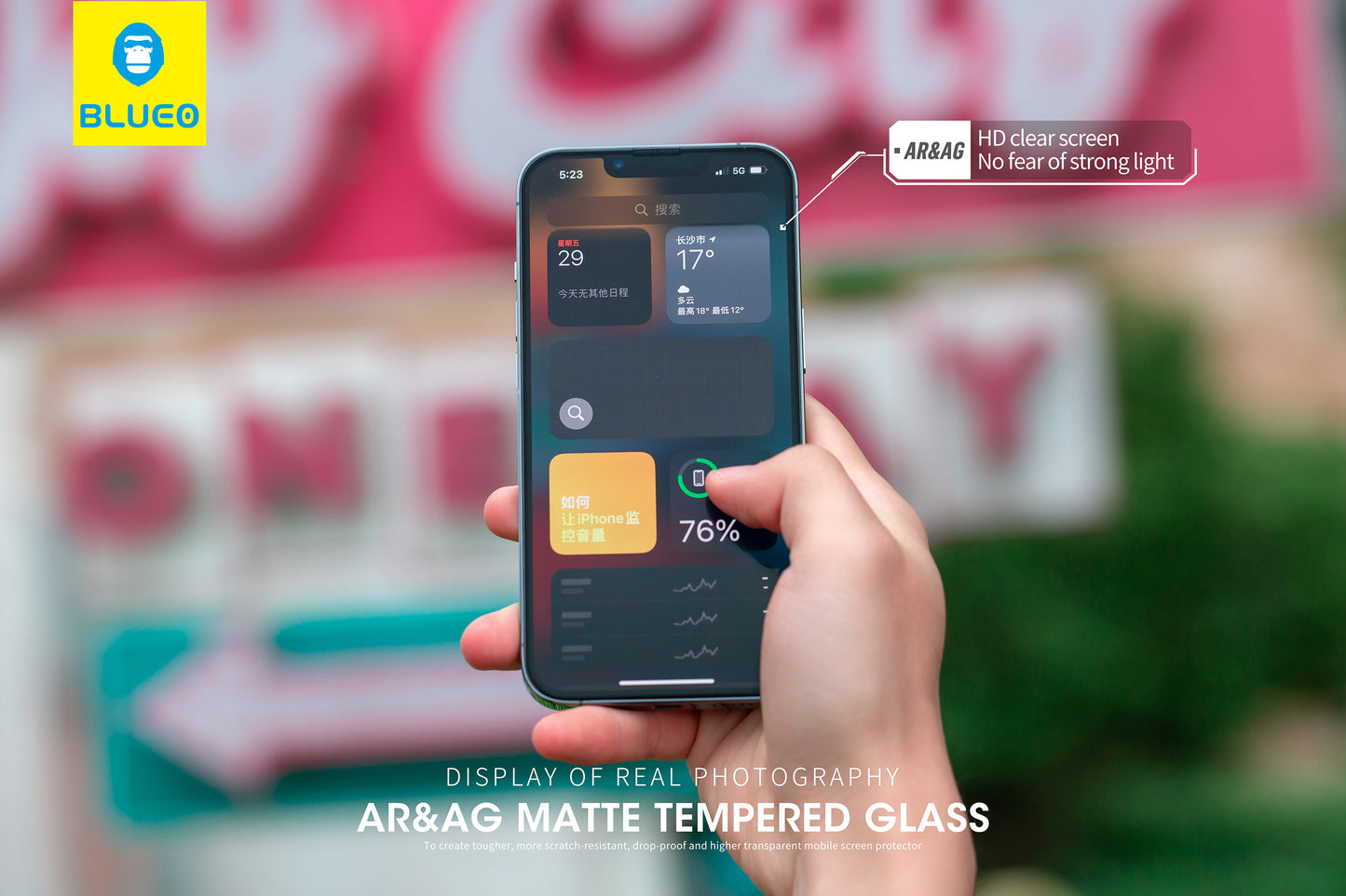 BlueO AR&AG Matte Glass with Applicator
