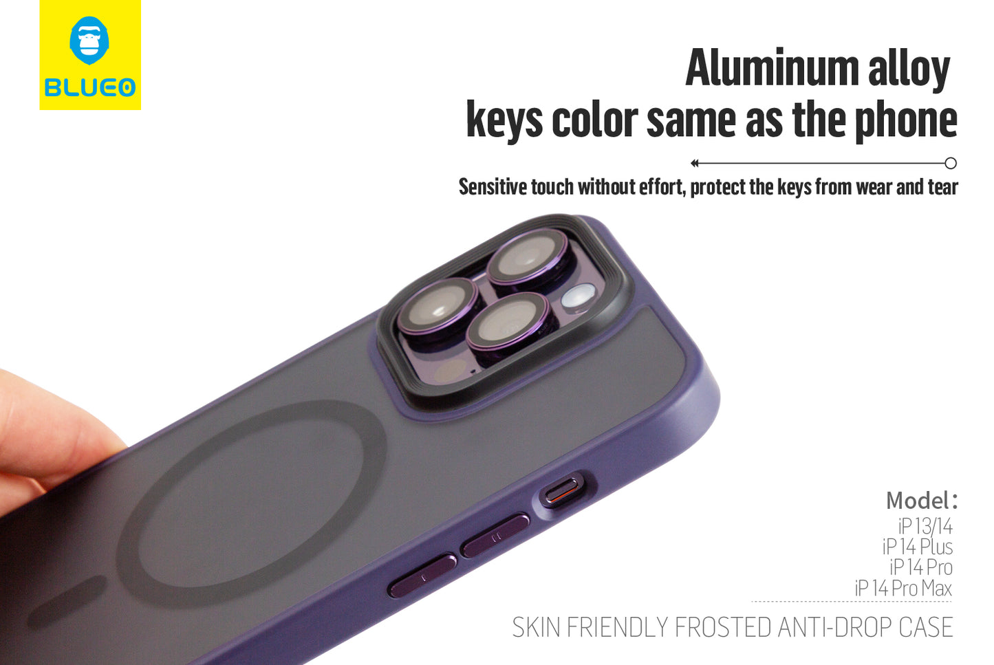BlueO Skin Friendly Frosted Anti-Drop Case for iPhone