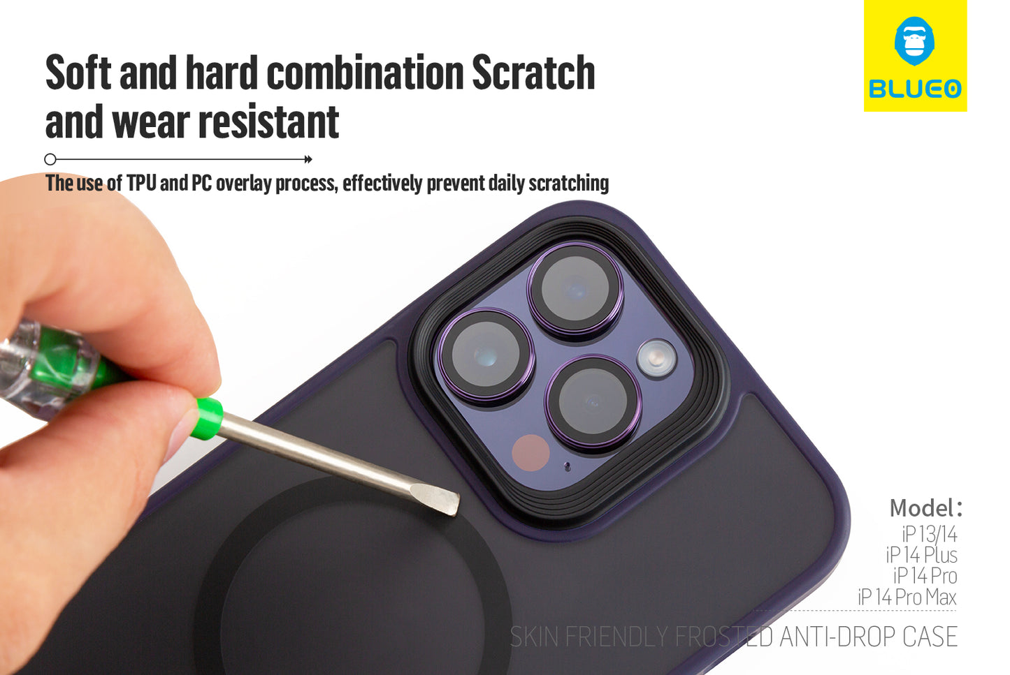 BlueO Skin Friendly Frosted Anti-Drop Case for iPhone