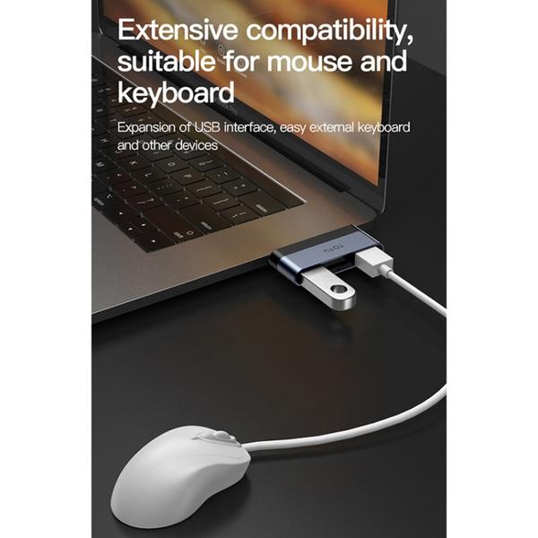 TOTU FGCR-012 Linglong Series 3 in 1 USB-C / Type-C to USB 3.0 + USB 2.0 + TF Card Slot Docking Station