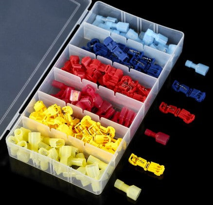 120 PCS T Tap Electrical Connectors Quick Wire Splice Taps and Insulated Male Quick Disconnect Terminals (Yellow, Red Blue)